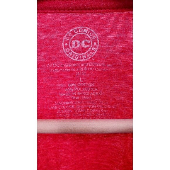 Men's Lg Flash DC Comic Shirt Lightning Bolt Fandom Official Graphic Tee Red - Picture 7 of 8